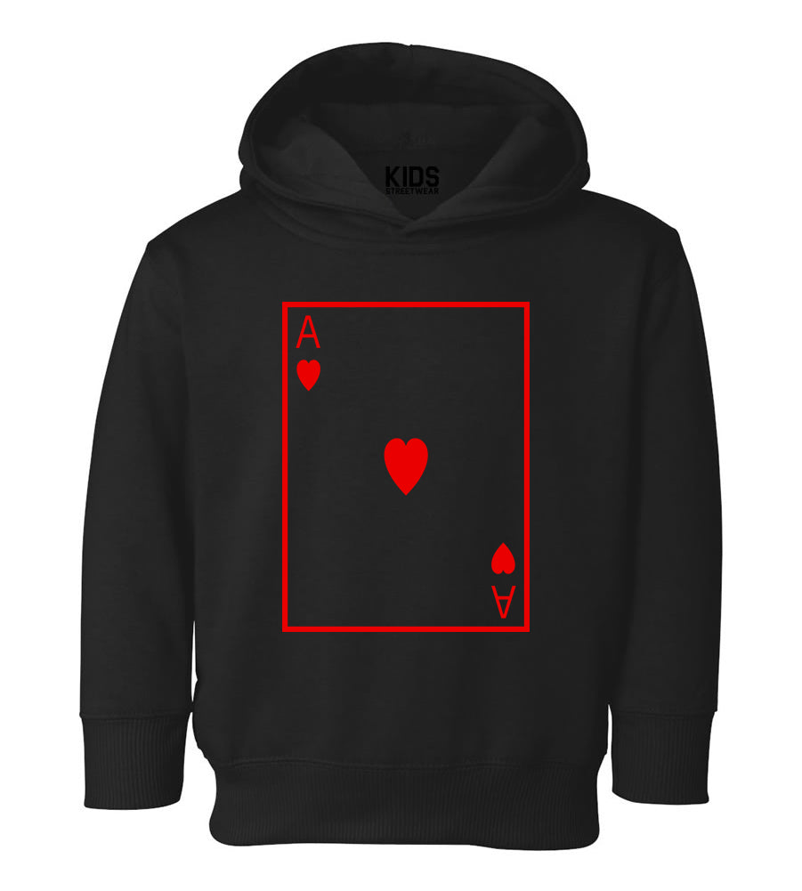 Ace Of Hearts Toddler Boys Pullover Hoodie Black