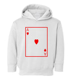 Ace Of Hearts Toddler Boys Pullover Hoodie White