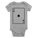 Ace Of Spades Infant Baby Boys Bodysuit Grey