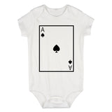 Ace Of Spades Infant Baby Boys Bodysuit White