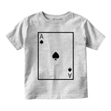 Ace Of Spades Infant Baby Boys Short Sleeve T-Shirt Grey