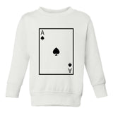 Ace Of Spades Toddler Boys Crewneck Sweatshirt White