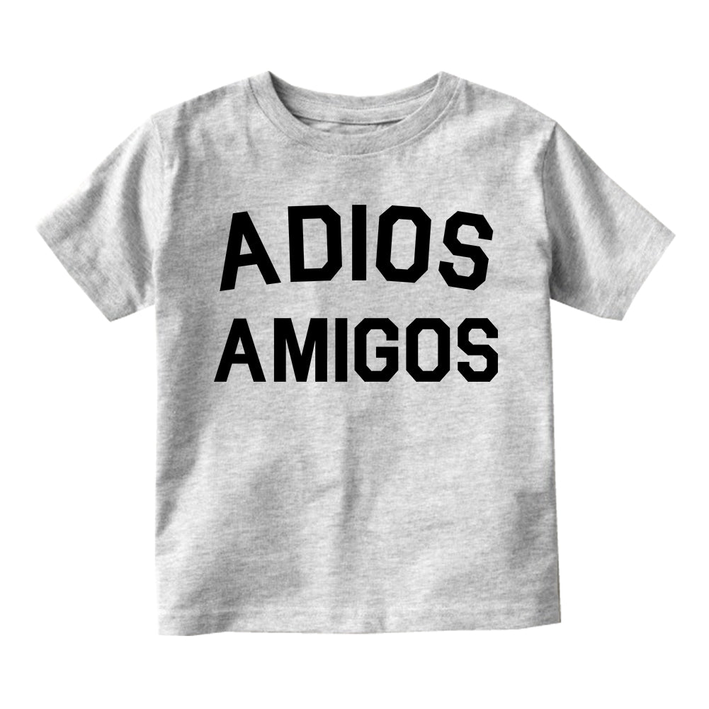 Adios Amigos Toddler Boys Short Sleeve T-Shirt Grey