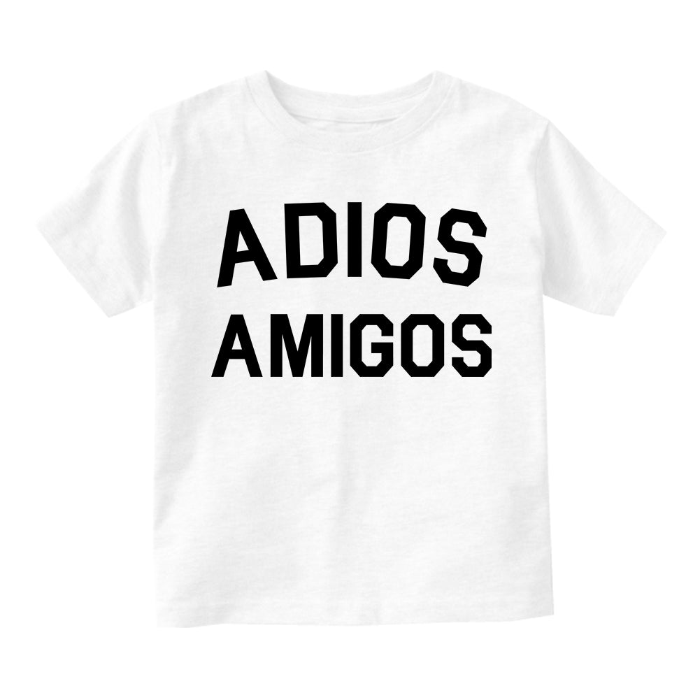 Adios Amigos Toddler Boys Short Sleeve T-Shirt White