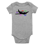 Airplane Birthday Infant Baby Boys Bodysuit Grey