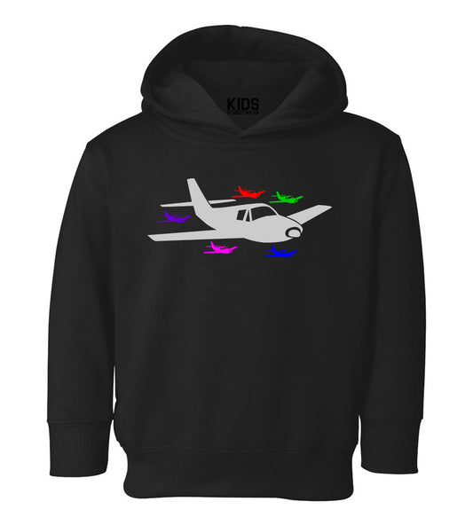 Airplane Birthday Toddler Boys Pullover Hoodie Black