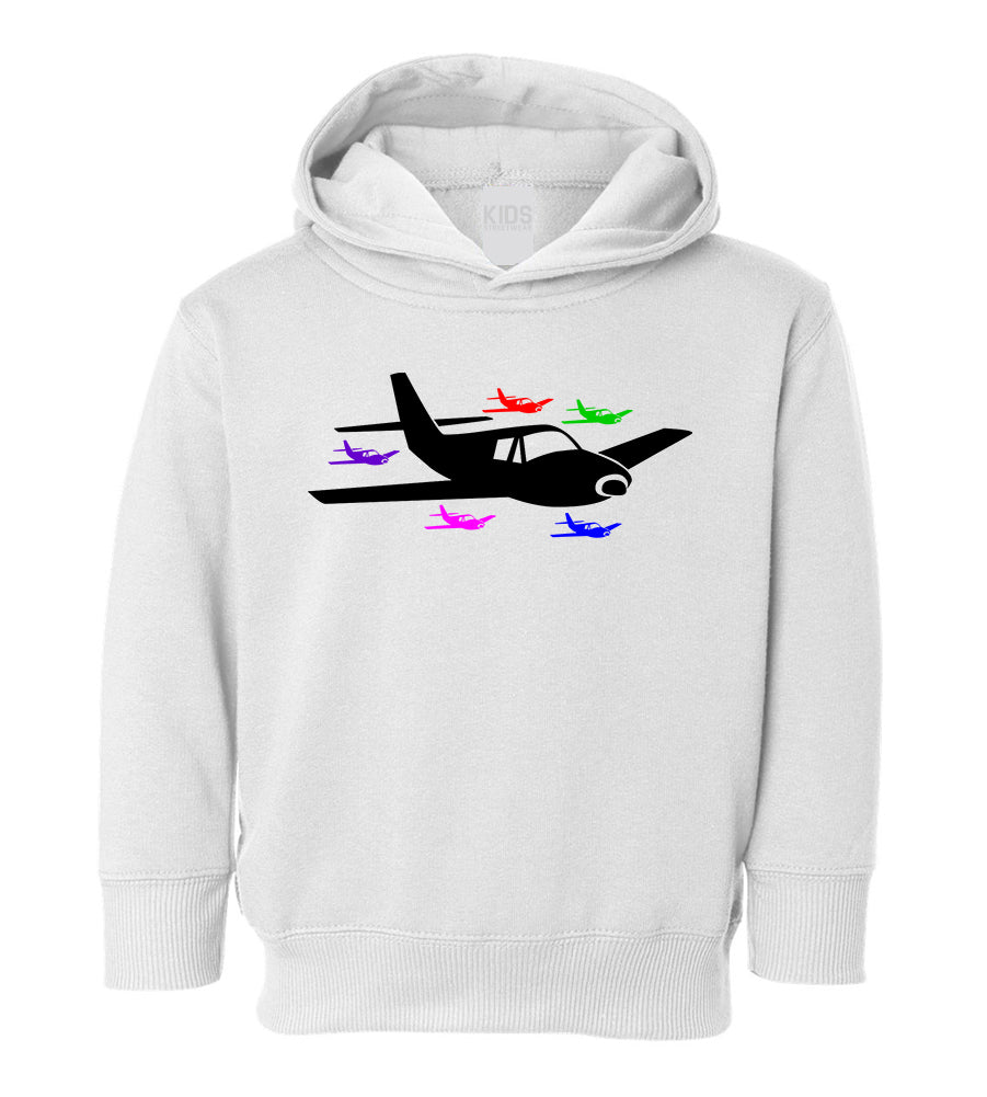 Airplane Birthday Toddler Boys Pullover Hoodie White