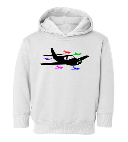 Airplane Birthday Toddler Boys Pullover Hoodie White