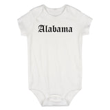 Alabama State Old English Infant Baby Boys Bodysuit White