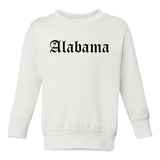 Alabama State Old English Toddler Boys Crewneck Sweatshirt White