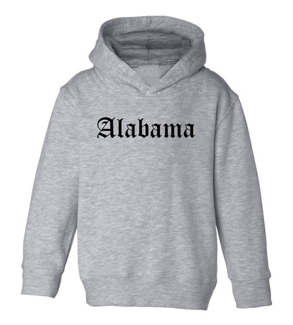 Alabama State Old English Toddler Boys Pullover Hoodie Grey