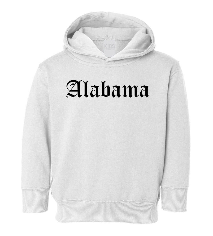 Alabama State Old English Toddler Boys Pullover Hoodie White