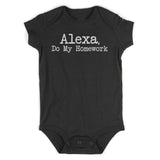 Alexa Do My Homework Funny Infant Baby Boys Bodysuit Black