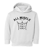 All Muscle Abs Toddler Boys Pullover Hoodie White
