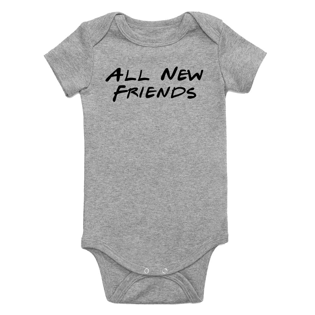 All New Friends Infant Baby Boys Bodysuit Grey