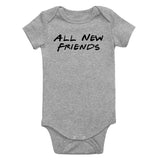 All New Friends Infant Baby Boys Bodysuit Grey