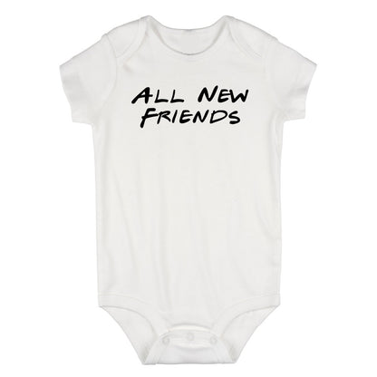 All New Friends Infant Baby Boys Bodysuit White