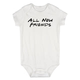 All New Friends Infant Baby Boys Bodysuit White