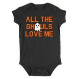 All The Ghouls Love Me Halloween Infant Baby Boys Bodysuit Black