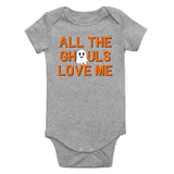 All The Ghouls Love Me Halloween Infant Baby Boys Bodysuit Grey