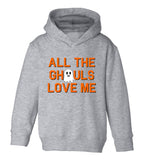 All The Ghouls Love Me Halloween Toddler Boys Pullover Hoodie Grey