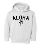 Aloha Palm Tree Toddler Boys Pullover Hoodie White