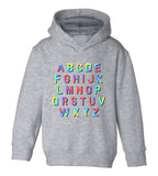 Alphabet ABC Letters Toddler Boys Pullover Hoodie Grey