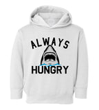 Always Hungry Shark Toddler Boys Pullover Hoodie White