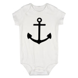 Anchor Sailing Infant Baby Boys Bodysuit White
