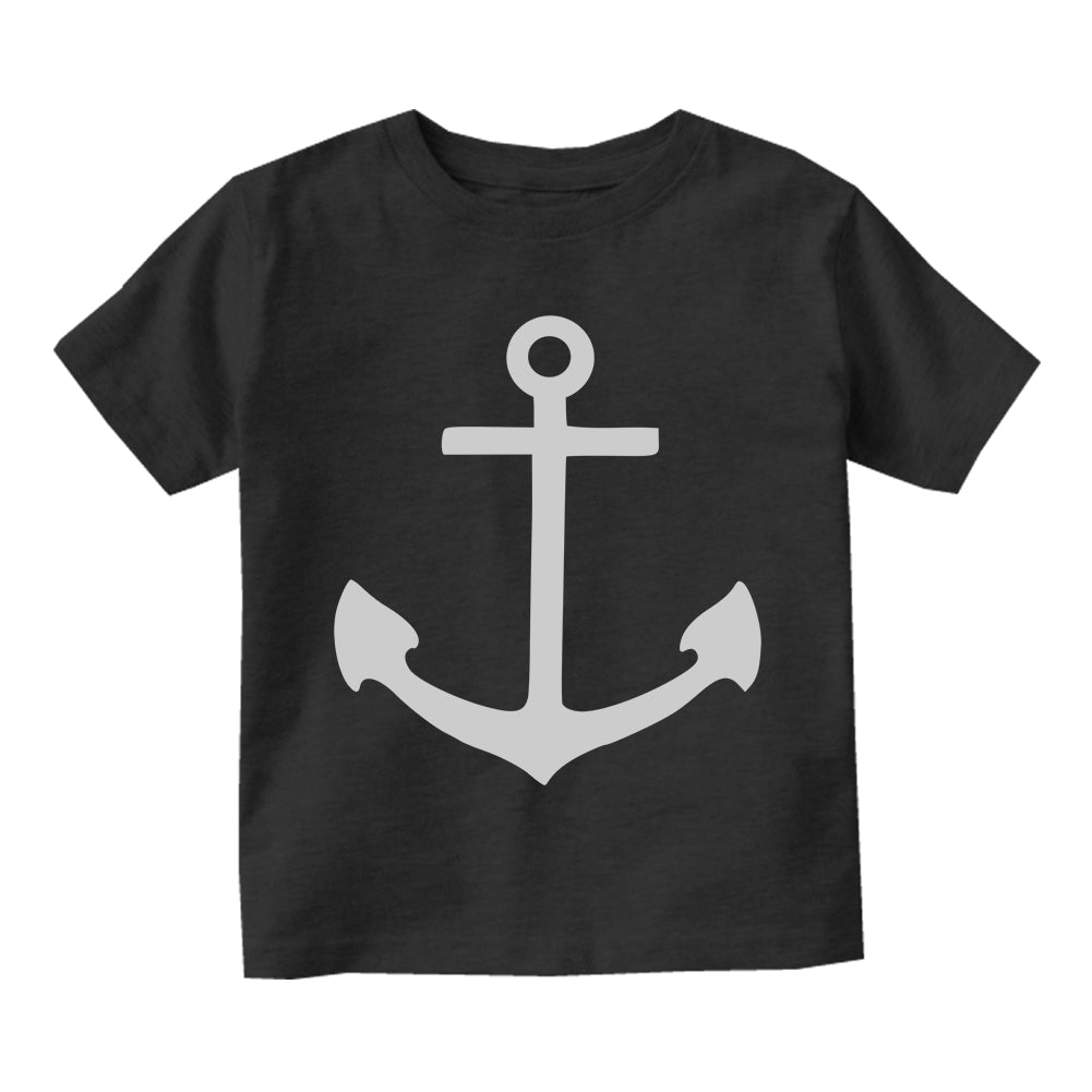 Anchor Sailing Toddler Boys Short Sleeve T-Shirt Black