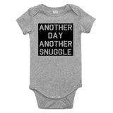 Another Day Another Snuggle Baby Bodysuit One Piece Grey