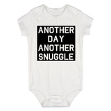 Another Day Another Snuggle Baby Bodysuit One Piece White