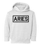 Aries Zodiac Sign Toddler Boys Pullover Hoodie White