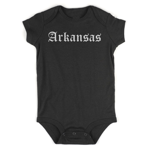 Arkansas State Old English Infant Baby Boys Bodysuit Black