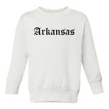 Arkansas State Old English Toddler Boys Crewneck Sweatshirt White