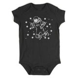 Astronaut In Outerspace Infant Baby Boys Bodysuit Black