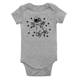 Astronaut In Outerspace Infant Baby Boys Bodysuit Grey