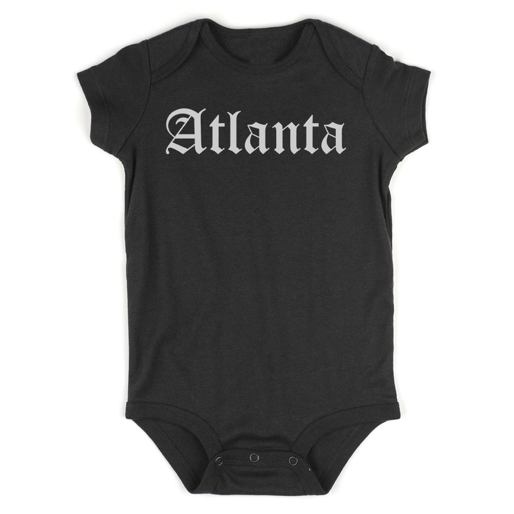 Atlanta Georgia Old English Infant Baby Boys Bodysuit Black