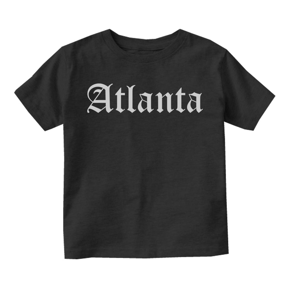 Atlanta Georgia Old English Infant Baby Boys Short Sleeve T-Shirt Black