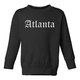 Atlanta Georgia Old English Toddler Boys Crewneck Sweatshirt Black