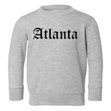 Atlanta Georgia Old English Toddler Boys Crewneck Sweatshirt Grey