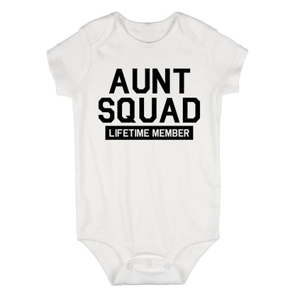 Aunt Squad Lifetime Member Nephew Baby Bodysuit One Piece White