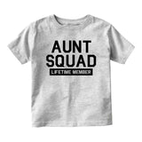 Aunt Squad Lifetime Member Nephew Baby Toddler Short Sleeve T-Shirt Grey