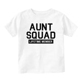 Aunt Squad Lifetime Member Nephew Baby Toddler Short Sleeve T-Shirt White