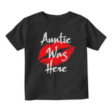 Auntie Was Here Baby Toddler Short Sleeve T-Shirt Black