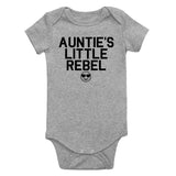 Aunties Little Rebel Emoji Infant Baby Boys Bodysuit Grey