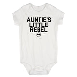 Aunties Little Rebel Emoji Infant Baby Boys Bodysuit White