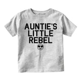 Aunties Little Rebel Emoji Infant Baby Boys Short Sleeve T-Shirt Grey