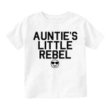 Aunties Little Rebel Emoji Infant Baby Boys Short Sleeve T-Shirt White