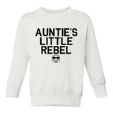 Aunties Little Rebel Emoji Toddler Boys Crewneck Sweatshirt White